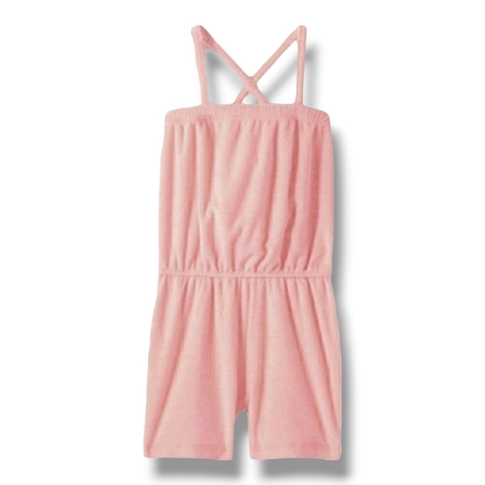 Hanna Andersson Pink Terrycloth Romper/Cover-Up - Size 10